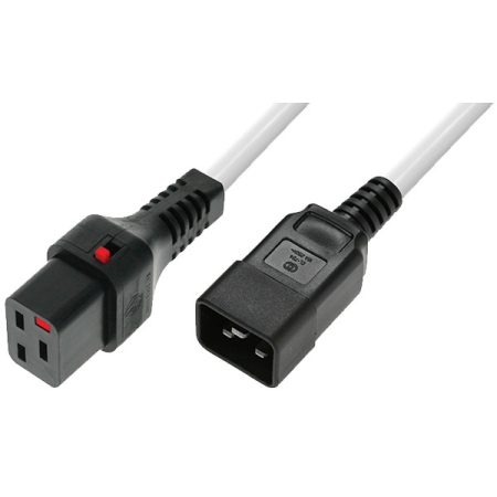 IEC Lock PC1300 3m White power cord