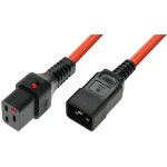 IEC Lock PC1361 1m Orange power cord