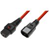 IEC Lock PC1384 0,5m Red power cord IEC Lock PC1384 0,5m Red power cord