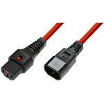IEC Lock PC1411 2,5m Red power cord
