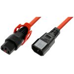 IEC Lock PC1520 0,5m Orange power cord