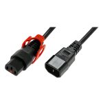 IEC Lock PC1524 0,5m Black power cord