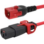 IEC Lock PC3612 0,5m Red power cord