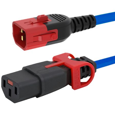IEC Lock PC3620 1,5m Blue power cord