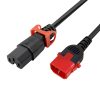 IEC Lock PC3868 1m Black power cord IEC Lock PC3868 1m Black power cord