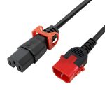 IEC Lock PC3868 1m Black power cord
