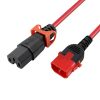 IEC Lock PC3869 1m Red power cord IEC Lock PC3869 1m Red power cord