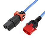 IEC Lock PC3874 2m Blue power cord