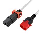 IEC Lock PC3879 3m White power cord