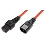 IEC Lock PC938 1m Orange power cord