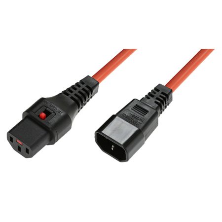 IEC Lock PC942 3m Orange power cord