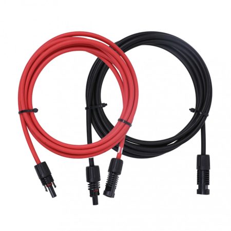 Red solar cable with pre-assembled male and female MC4 connectors 6mm^2/5m