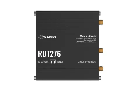 Teltonika RUT276 ipari 5G RedCap router, Wi-Fi, DIN Teltonika RUT276 ipari 5G RedCap router, Wi-Fi, DIN