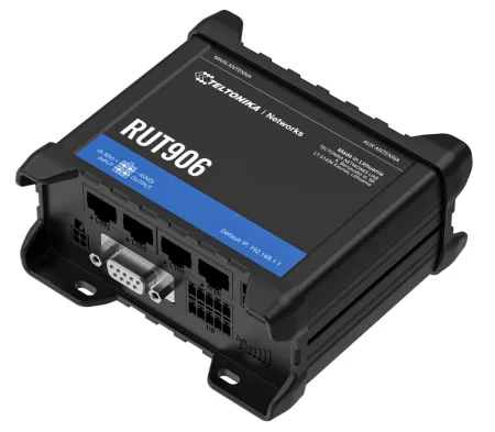 Teltonika RUT906 ipari 4G LTE router, Wi-Fi, EU tápegység