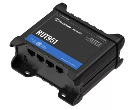 Teltonika RUT951 ipari 4G LTE router, Wi-Fi, EU tápegység