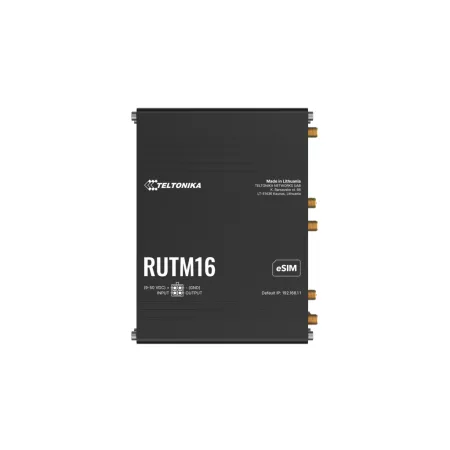 Teltonika RUTM16 ipari 4G LTE router, Wi-Fi, EU tápegység