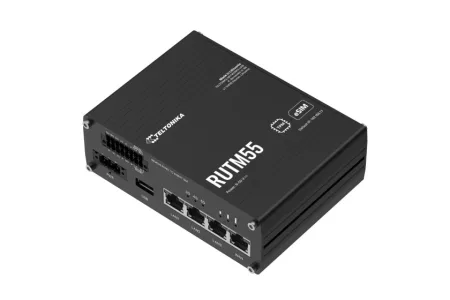 Teltonika RUTM55 ipari router, 5G, eSIM, TPM, EU tápegység