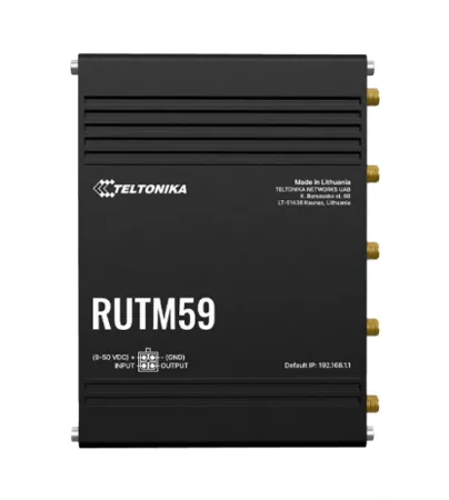 Teltonika RUTM59 ipari router, 5G, US tápegység