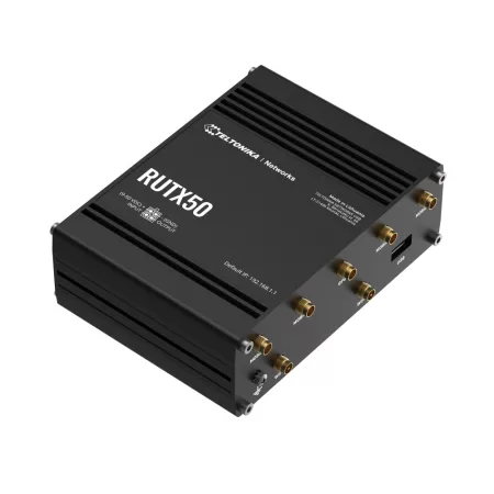 Teltonika RUTX50 ipari 5G router, NR NSA/SA, Wi-Fi, EU tápegység