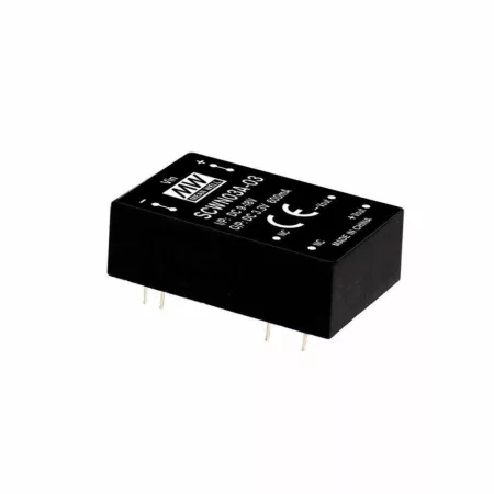 MEAN WELL SCWN03A-12 1 kimenetű DC/DC konverter; 3W; 12V 250mA; 3kV szigetelt