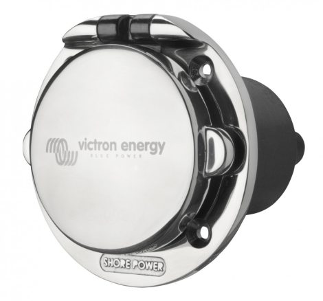 Victron Energy Power Inlet 32A stainless steel with cover