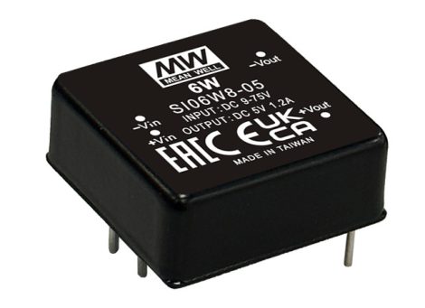 MEAN WELL SI06W8-05 DC/DC converter; 9-75V / 5V 1,2A; 6W