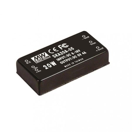 MEAN WELL SKA15A-05 1 output DC/DC converter; 15W; 5V 3A; 1kV isolated