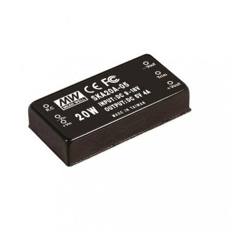 MEAN WELL SKA15B-12 1 output DC/DC converter; 15W; 12V 1,25A; 1kV isolated