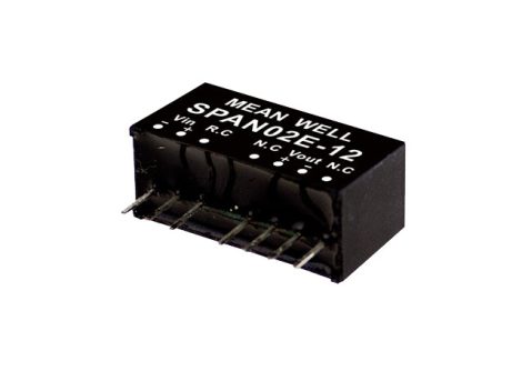 MEAN WELL SPAN02A-03 1 output DC/DC converter; 2W; 3,3V 500mA; 1,5kV isolated