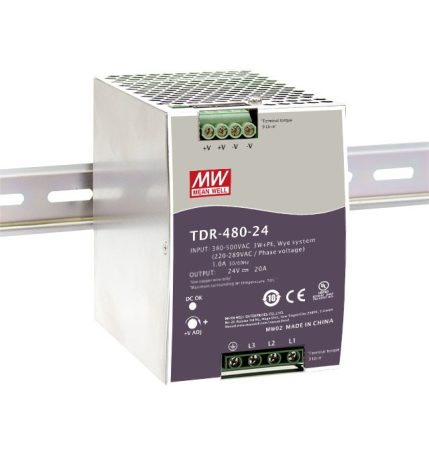 MEAN WELL TDR-480-24 24V 20A 480W tápegység