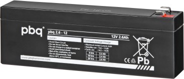 pbq 2.6-12 12V 2,6Ah UPS battery