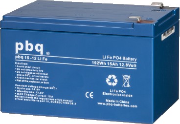 pbq LF 15-12 12V 15Ah LiFePO4 battery