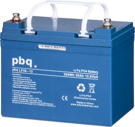 pbq LF 30-12 LiFePO4 12V 30Ah lítium-vas-foszfát akkumulátor