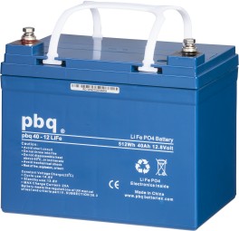 pbq LF 40-12 H LiFePO4 12V 40Ah lítium-vas-foszfát akkumulátor