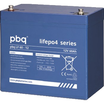 pbq LF 60-24 LiFePO4 24V 60Ah lítium-vas-foszfát akkumulátor